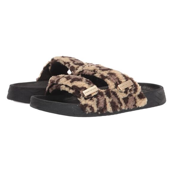 NWOB Kenneth Cole New York Women's Nova Two Band Cozy Slide Sandal Size 9 - Picture 1 of 12